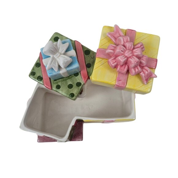 Spode Christmas Tree Candy Box Small Lidded RCPC Vintage England Earthenware - Picture 7 of 10